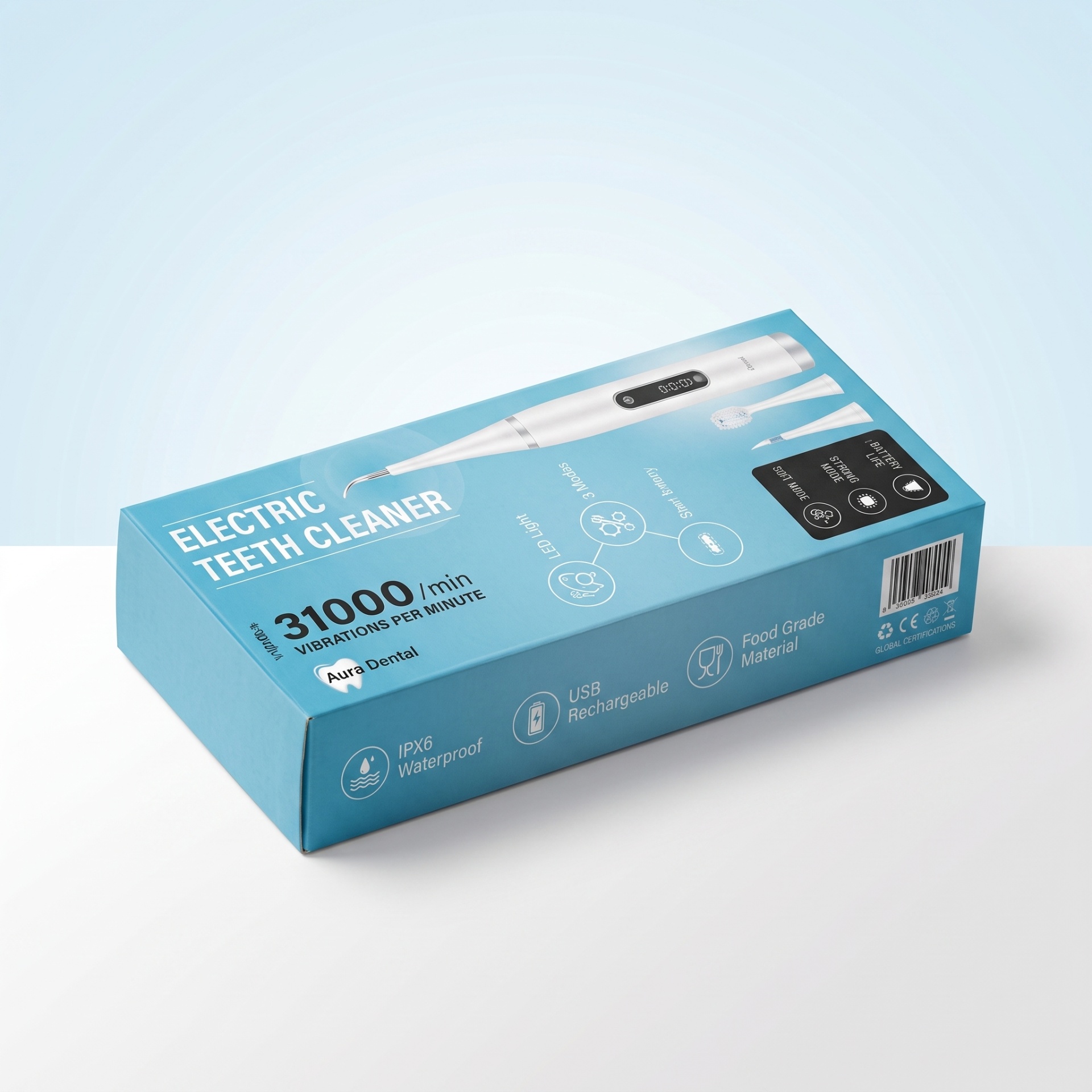 Limpiador Dental +
Cepillo Eléctrico
2 en 1 - Recargable - vista 5
